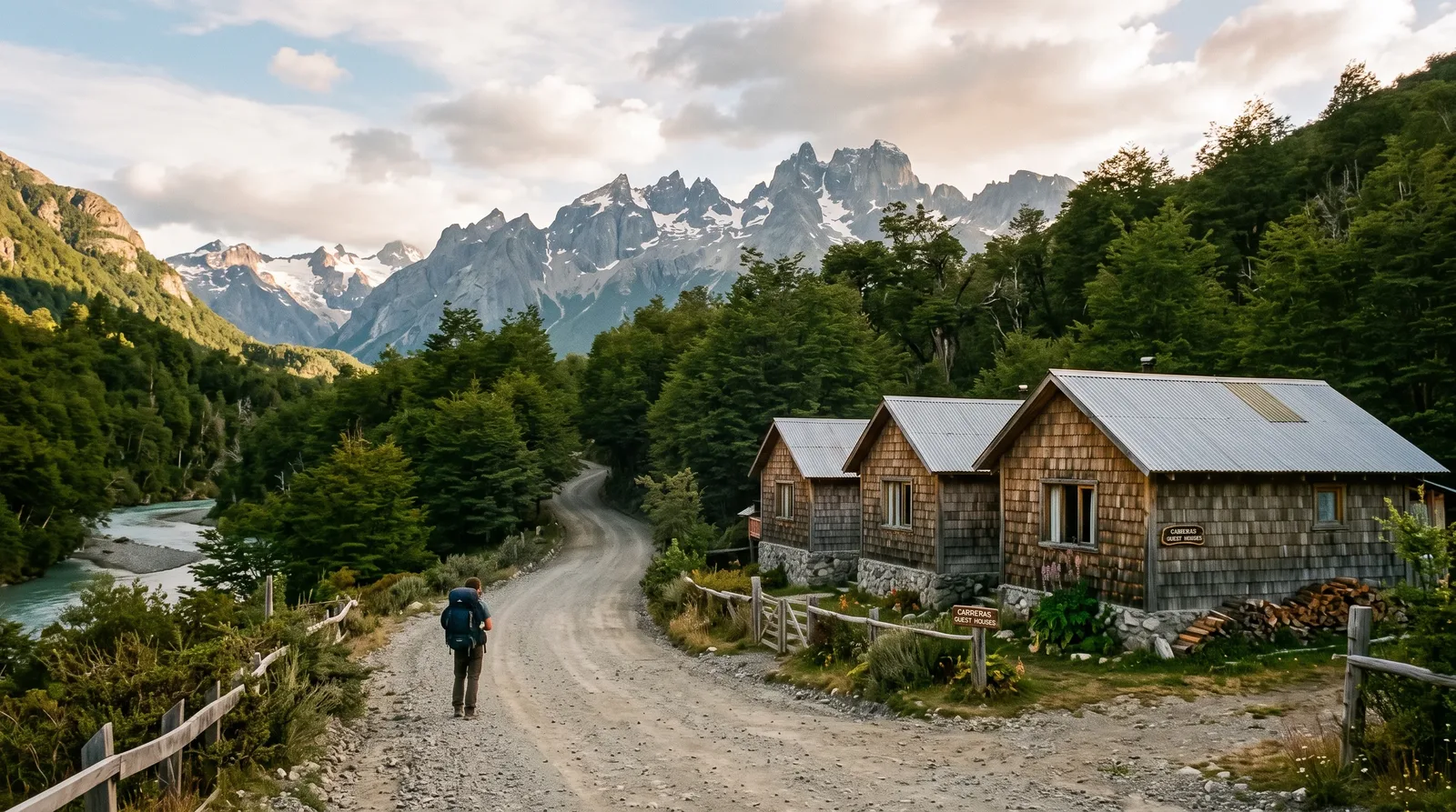 Cabanas de madera junto a la Carretera Austral en Aysen, el arriendo vacacional que buscan los inversionistas en la Patagonia